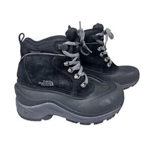 THE NORTH FACE CHILKAT LACE BLACK BOOTS – BOYS SIZE US 2 – WATERPROOF INSULATED